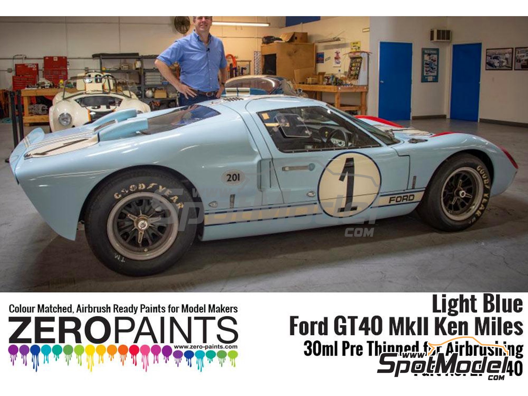 FUJIMI 126043 - Ford GT40 Mk.II - 1966 Le Mans - Modellbausatz im